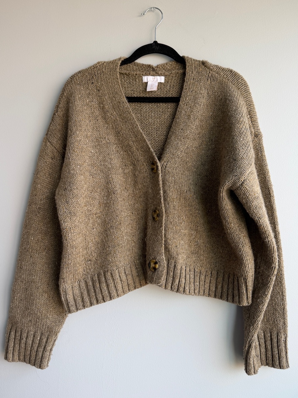H by Halston  Cropped V-Neck Button Cardigan - Picture 6 of 6